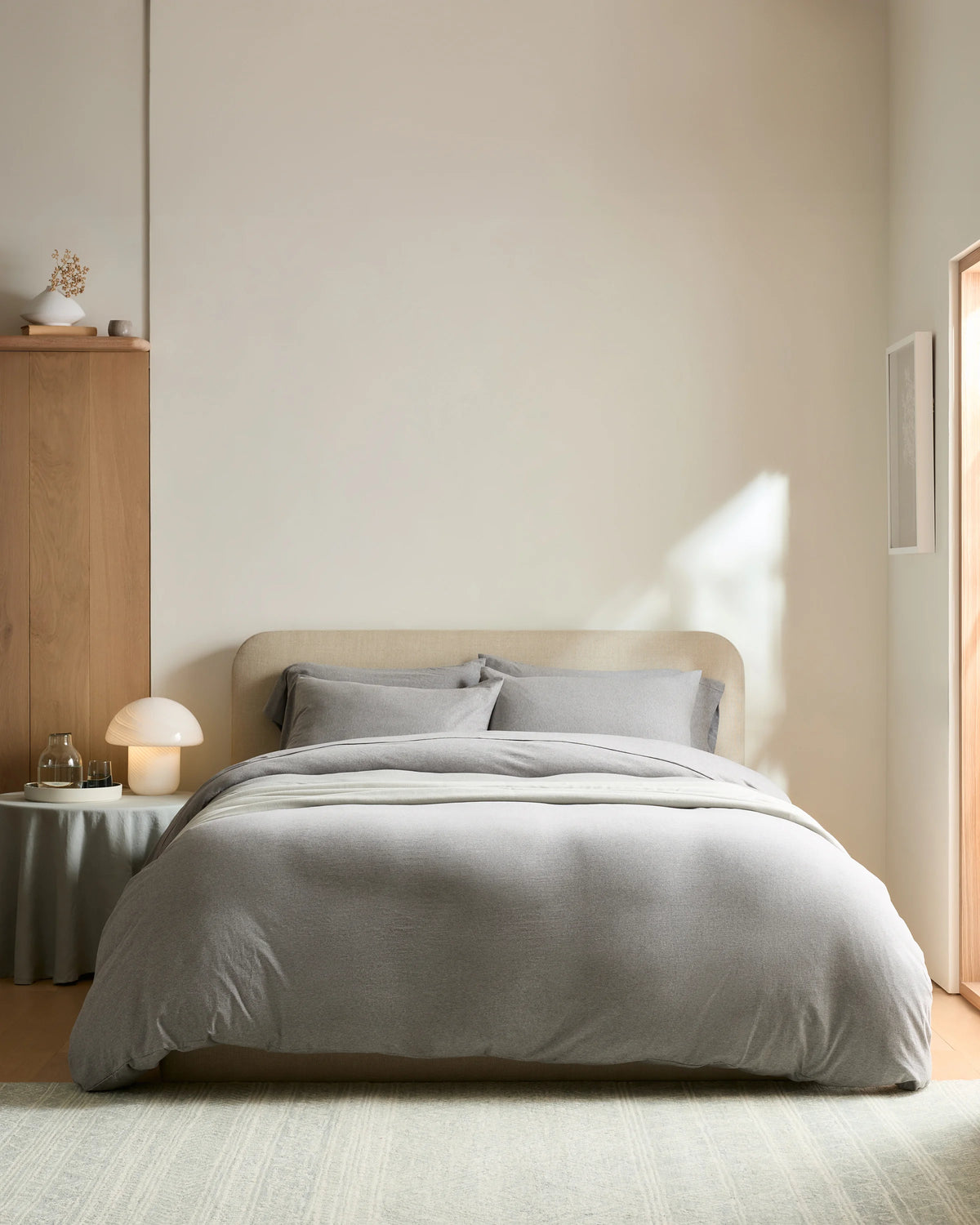 Organic Jersey Duvet Cover - Twin / Light Blue