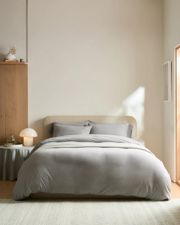 Organic Jersey Duvet Cover Set - Twin / Light Blue