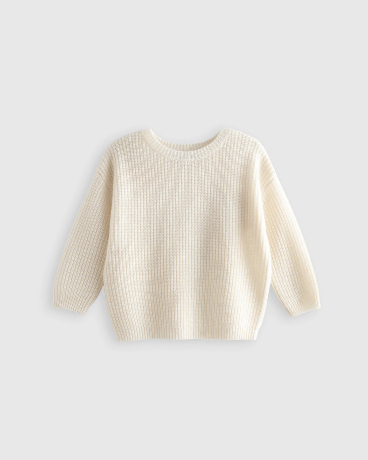 Washable Cashmere Fisherman Tunic Sweater - 2T / Ivory Main image