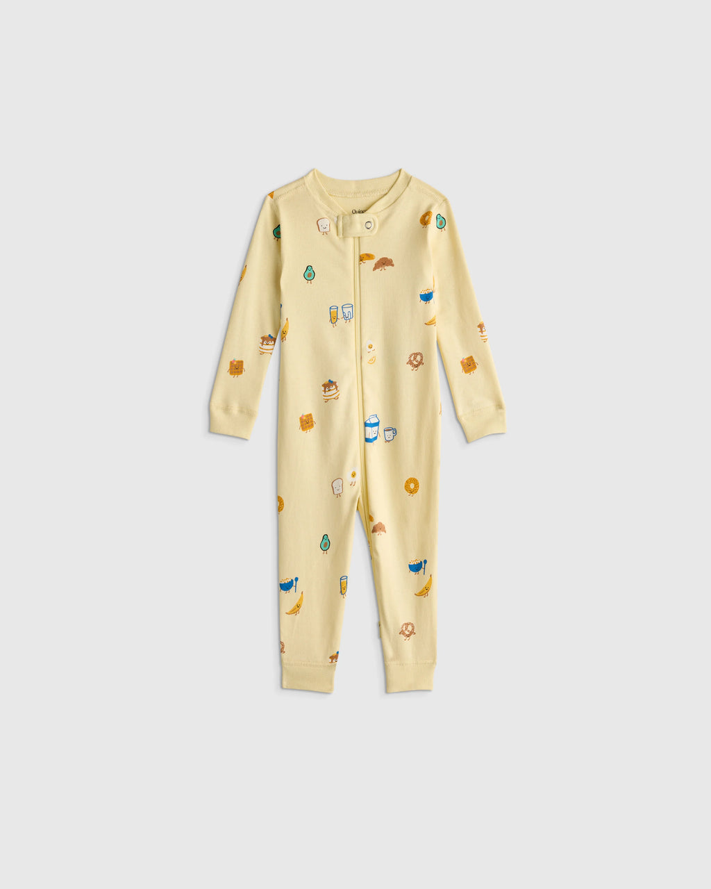 100% Organic Cotton One Piece Pajama - 0-3M / Navy Stripe