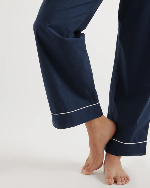 100% Cotton Pajama Set - XS / Navy