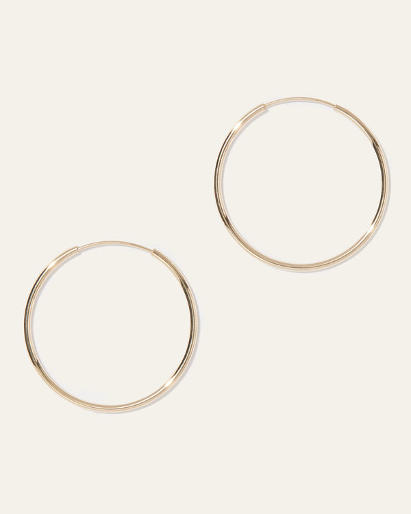 14K Gold Everyday Hoops - One Size / Yellow Gold