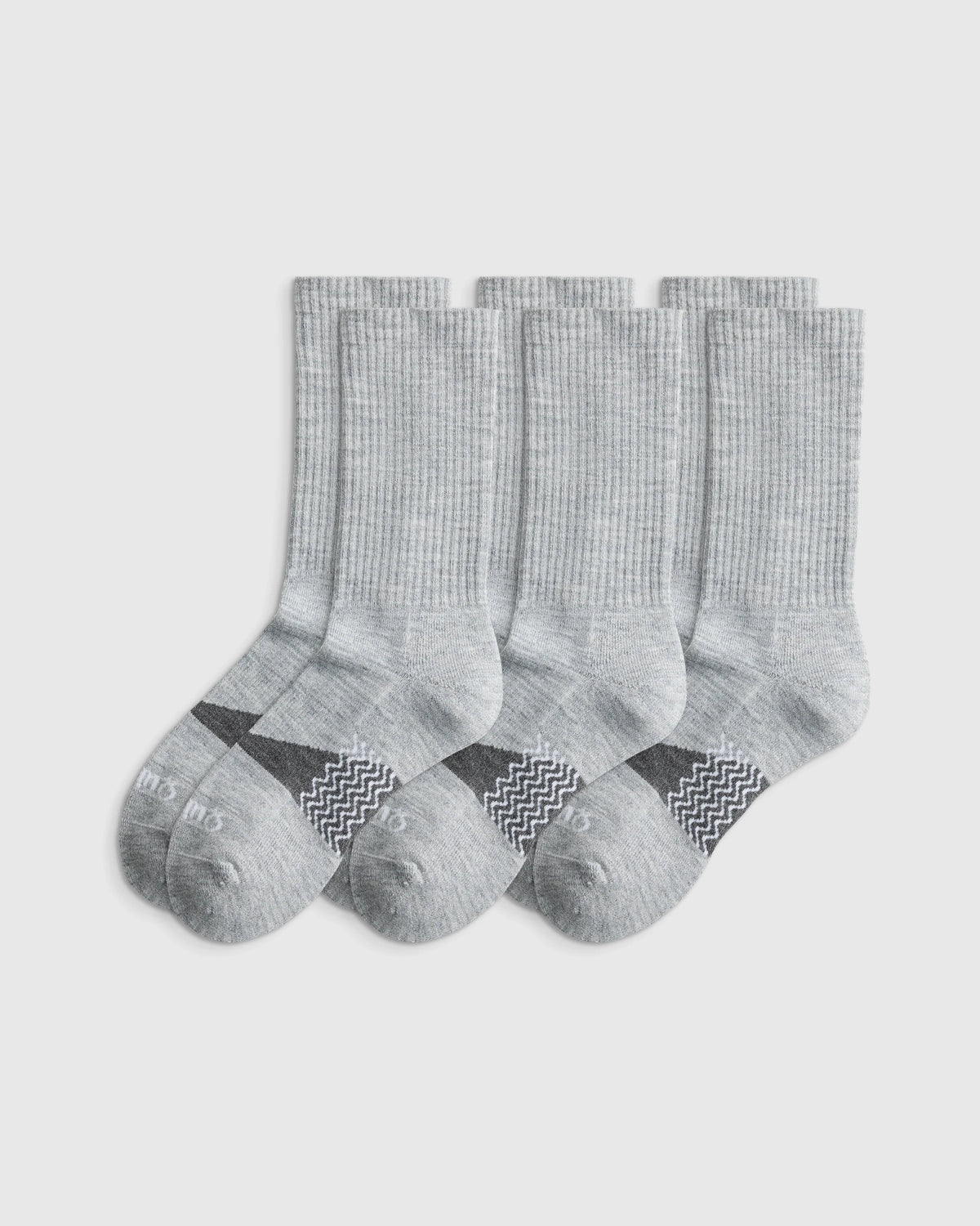 Alpaca Crew Socks (3-Pack) - S / Heather Grey Main image
