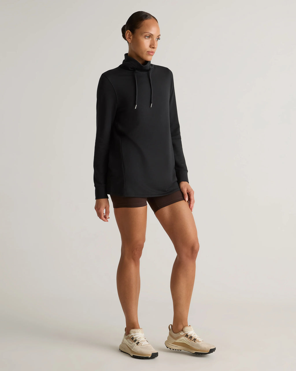 SuperSoft Fleece Mock Neck Pullover - XS / Navy