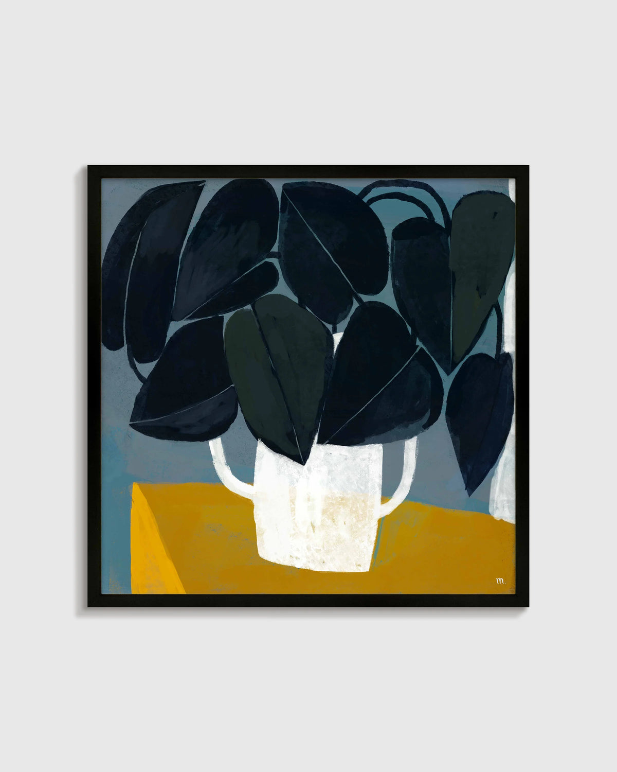 Blue Interior by Marco Marella - 21.25"x21.25" / Black Main image