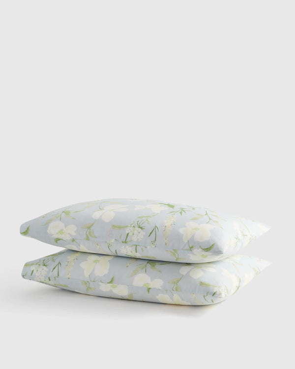 Organic Crisp Percale Pillowcase Set - Standard / White