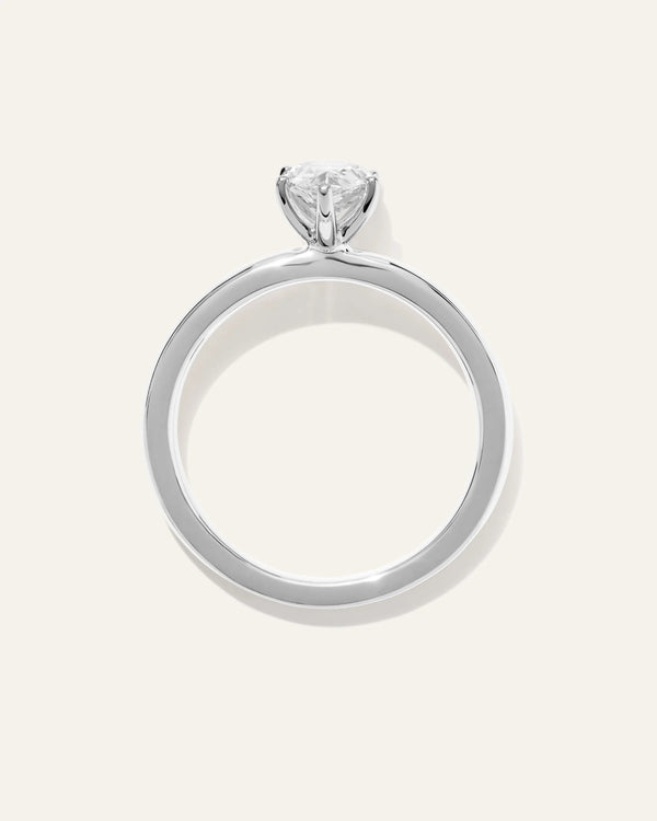 Lab Grown Diamond Pear Comfort Fit Engagement Ring - 1ct - 4 / Yellow Gold