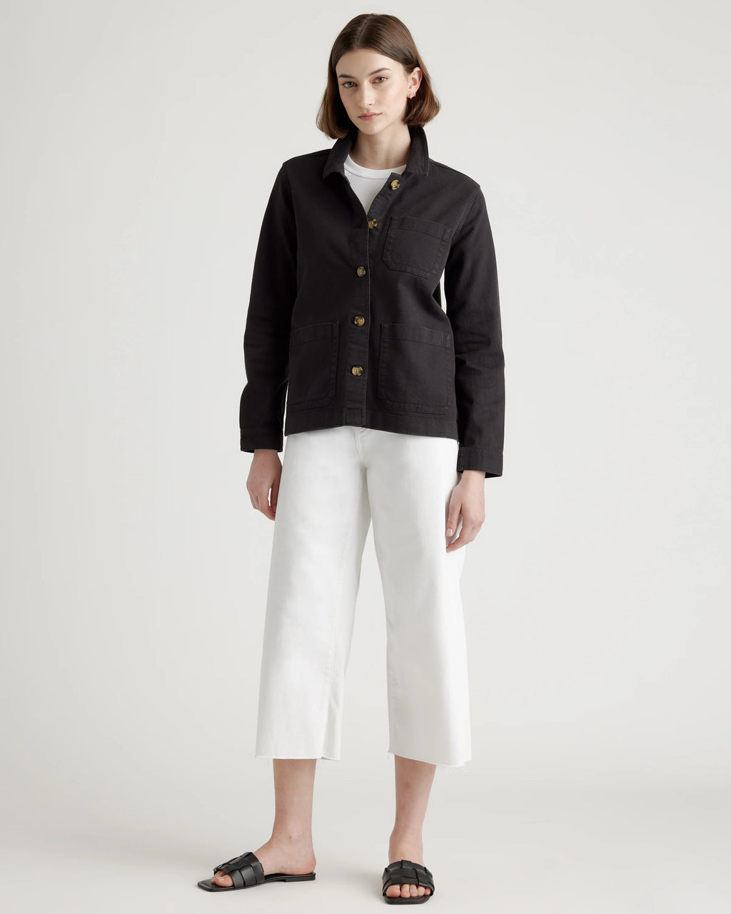 Organic Comfort Stretch Chore Jacket - XS / Vanilla