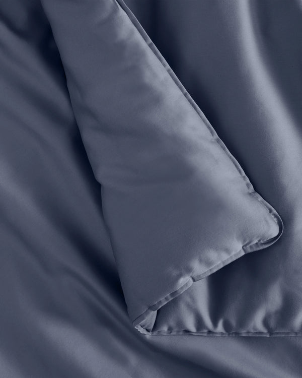Organic Cotton Sateen Comforter Set - Twin / White