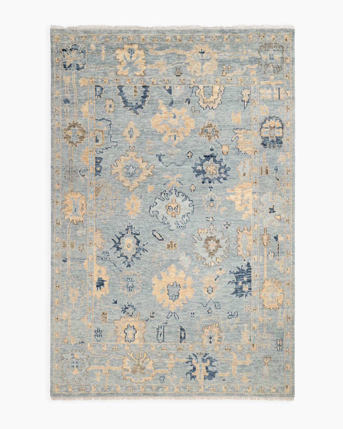 Kian Hand-Knotted Wool Rug - 5' x 8' / Blue Main image