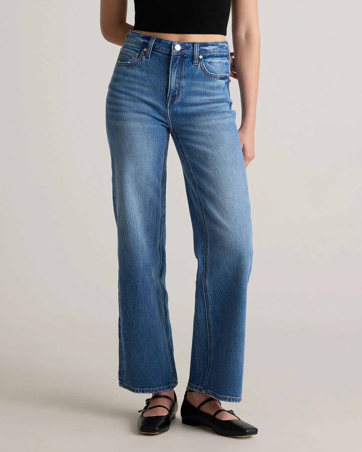 Bella Stretch Relaxed Straight Jeans - 24 / Atlantic Blue Main image