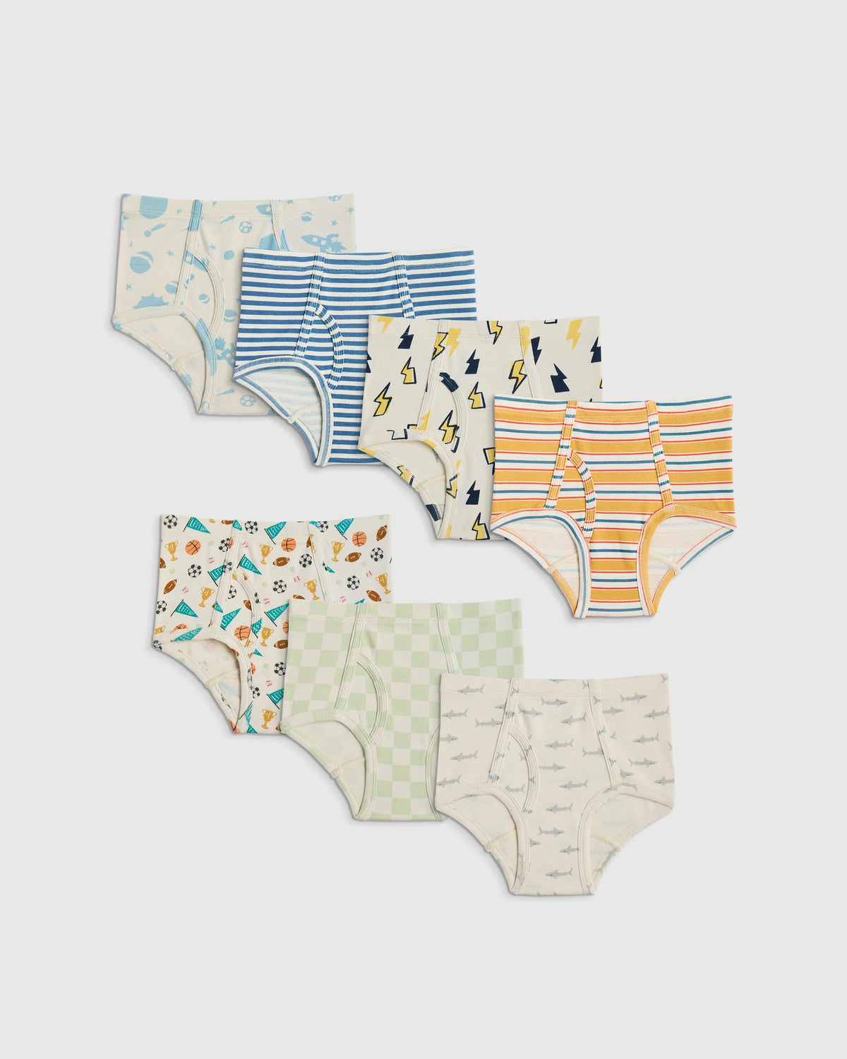 Boys 100% Organic Cotton Classic Briefs 7-pack - 2T / Boy Mix Prints Main image