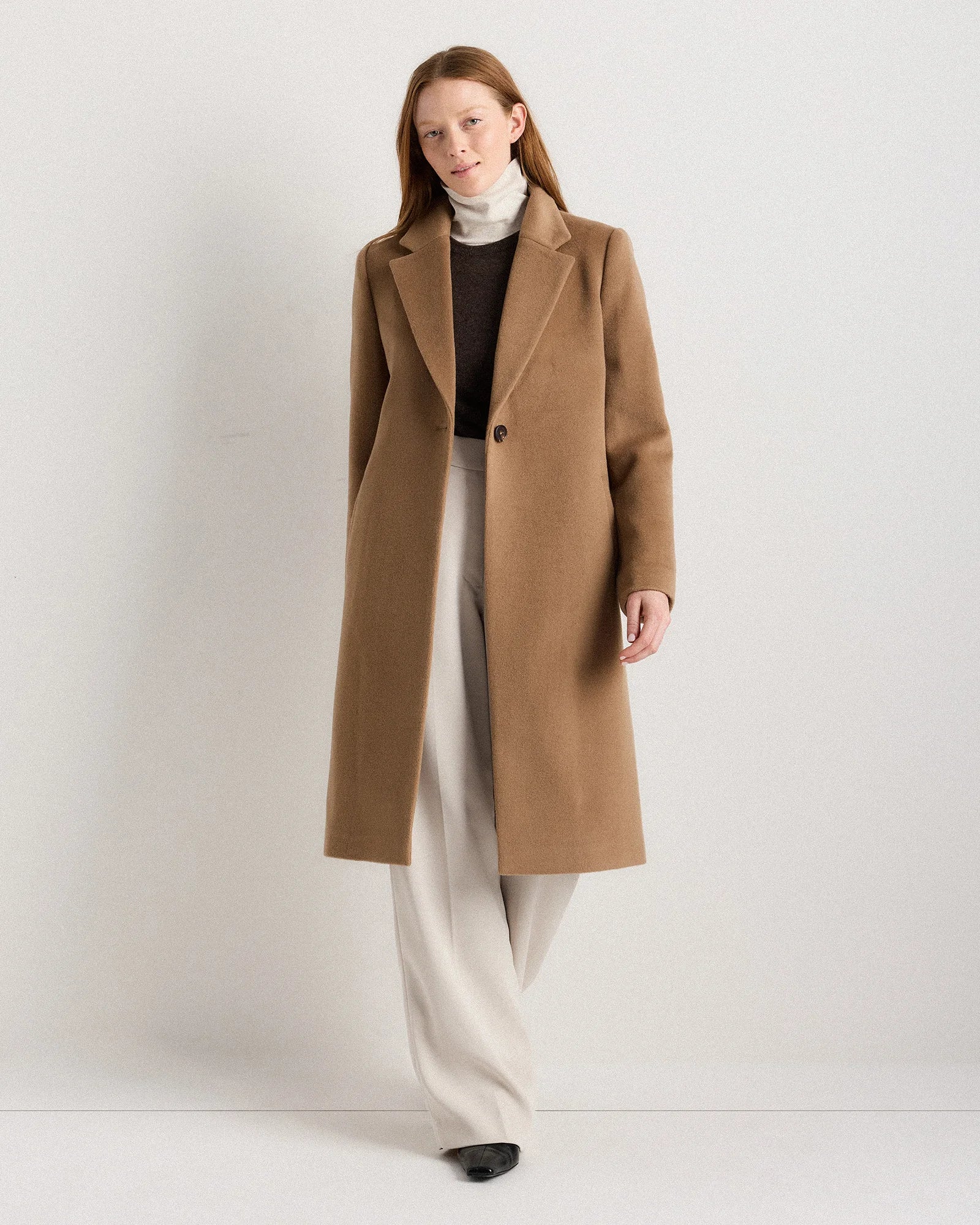 Wool Cashmere Blazer Coat - XS / Mocha Brown Secondary image