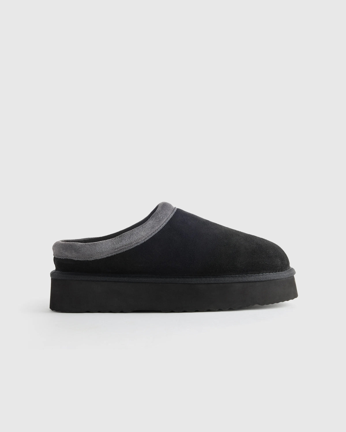 Australian Shearling Platform Clog Slipper - 5 / Pecan