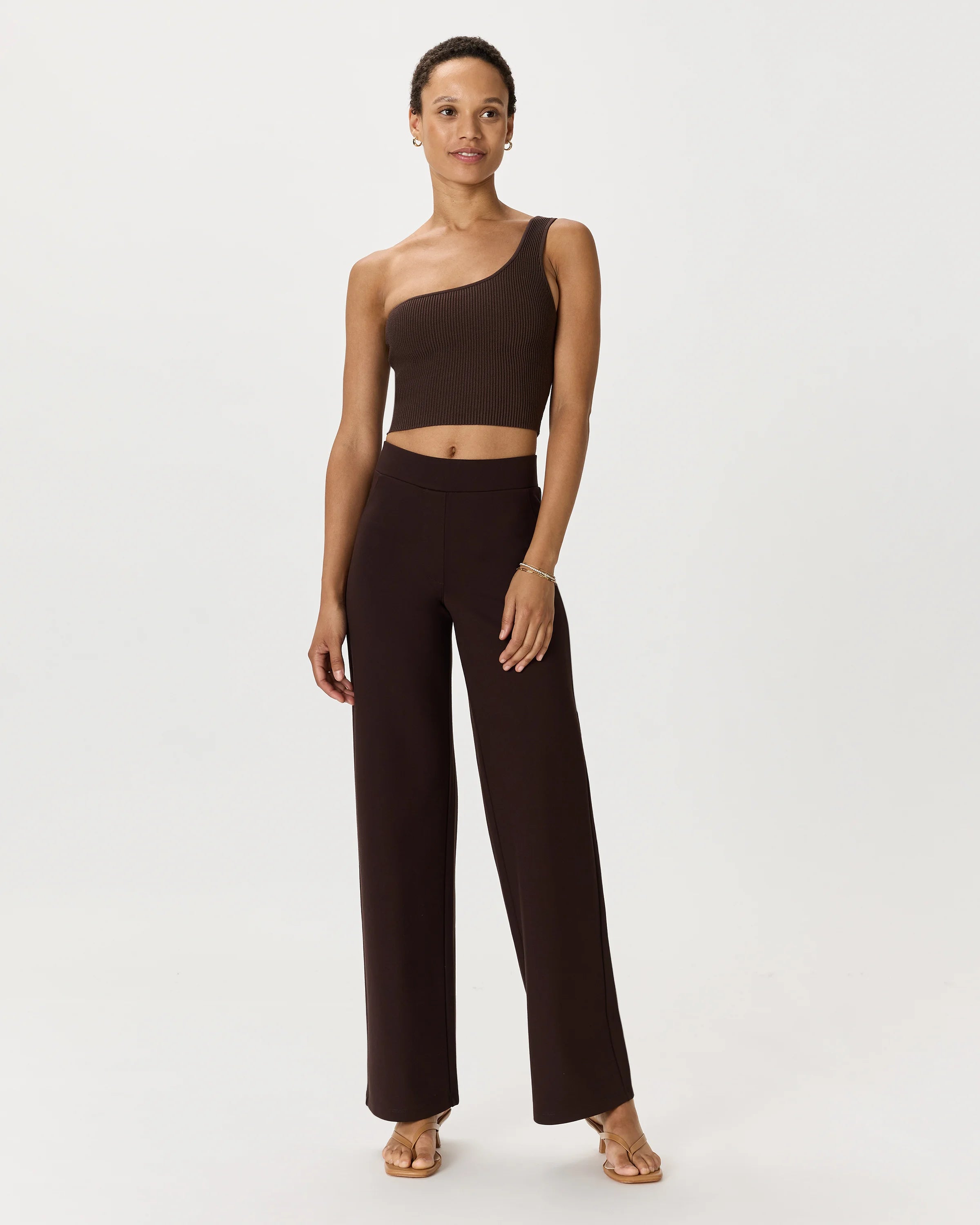 Ultra-Stretch Ponte Wide Leg Pants - XS / Espresso Secondary image