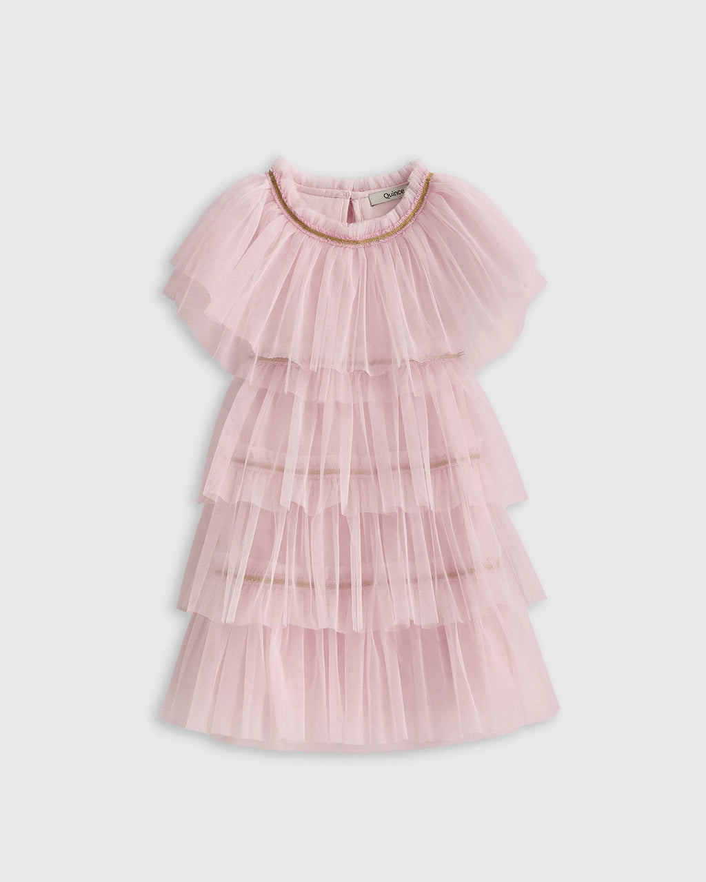 Recycled Tulle Tiered Dress - 2T / Pale Pink