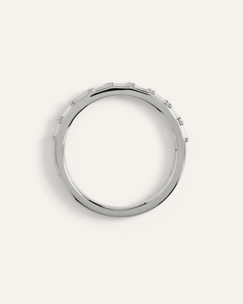 14K Gold Lab Grown Diamond Baguette Band - 5 / Yellow Gold