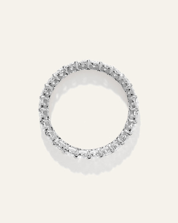 Lab Grown Diamond Oval Eternity Band - 5 / Yellow Gold