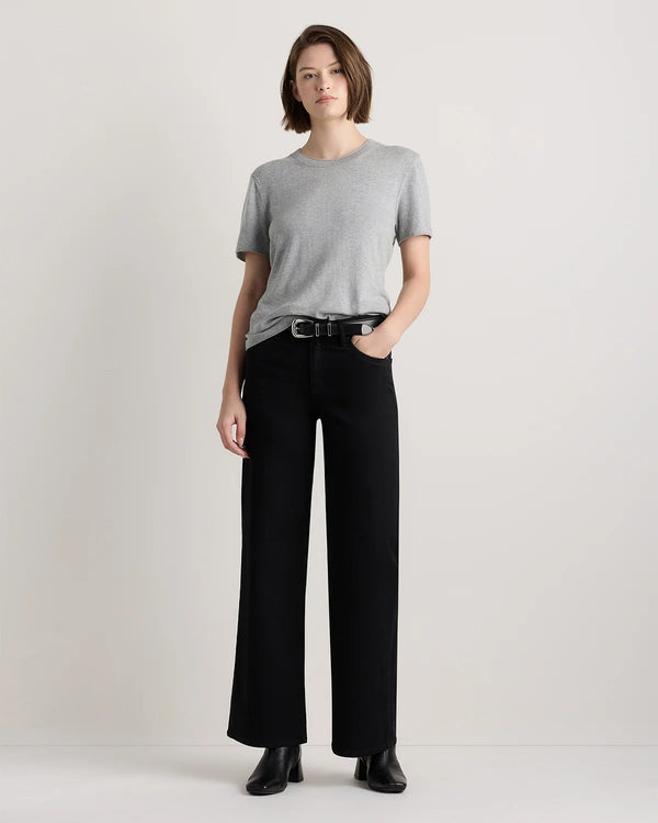 Lightweight Cotton Cashmere Relaxed Sweater Tee - XS / Sugar Stone