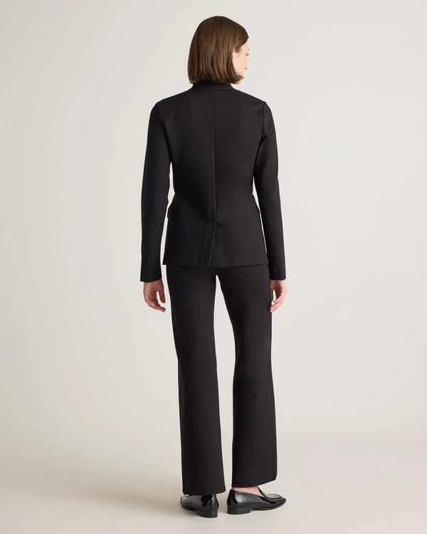 Ultra-Stretch Ponte Stand Collar Blazer - XS / Navy