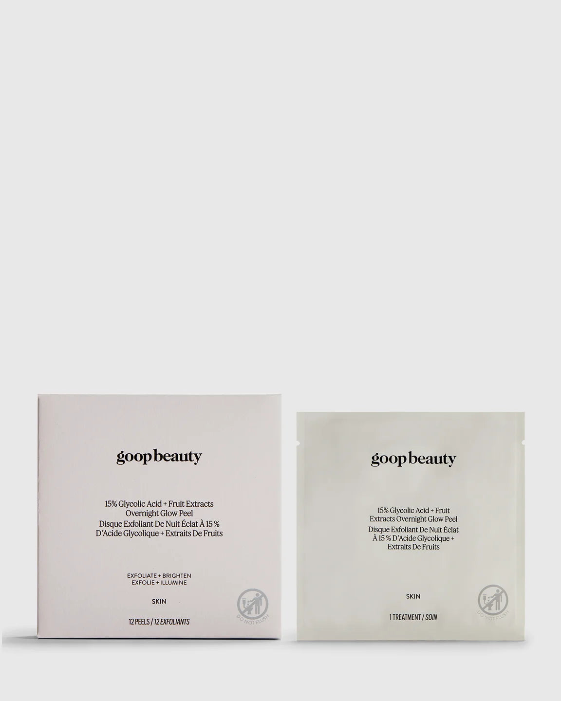 15% Glycolic Acid Overnight Glow Peel 12-Pack by goop Beauty - One Size / No Color Main image