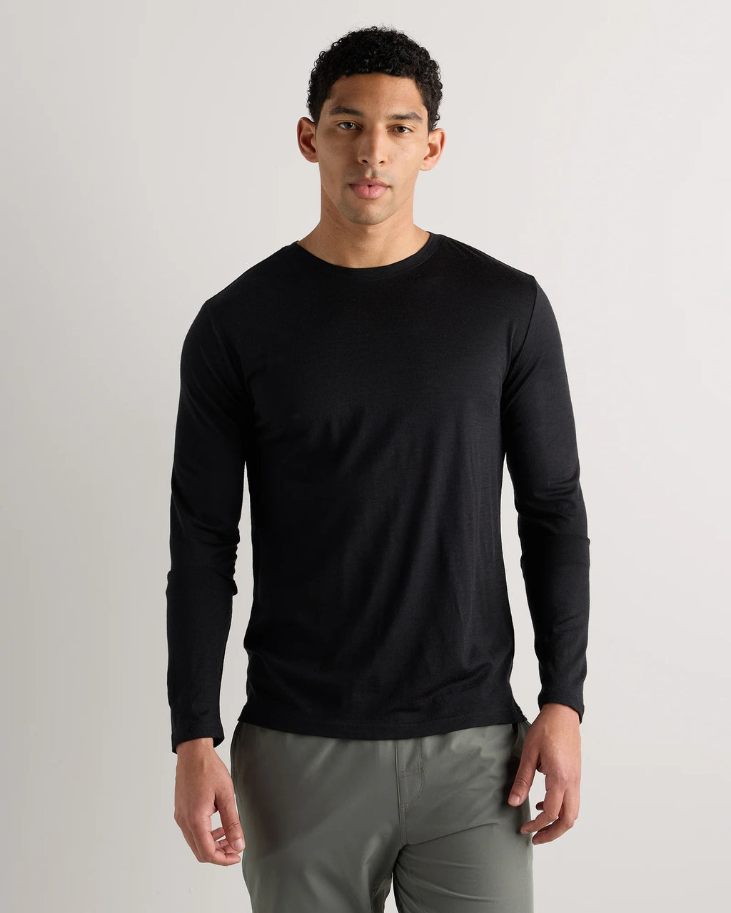100% Merino Wool All-Season Long Sleeve Base Layer Tee - XS / Off-White