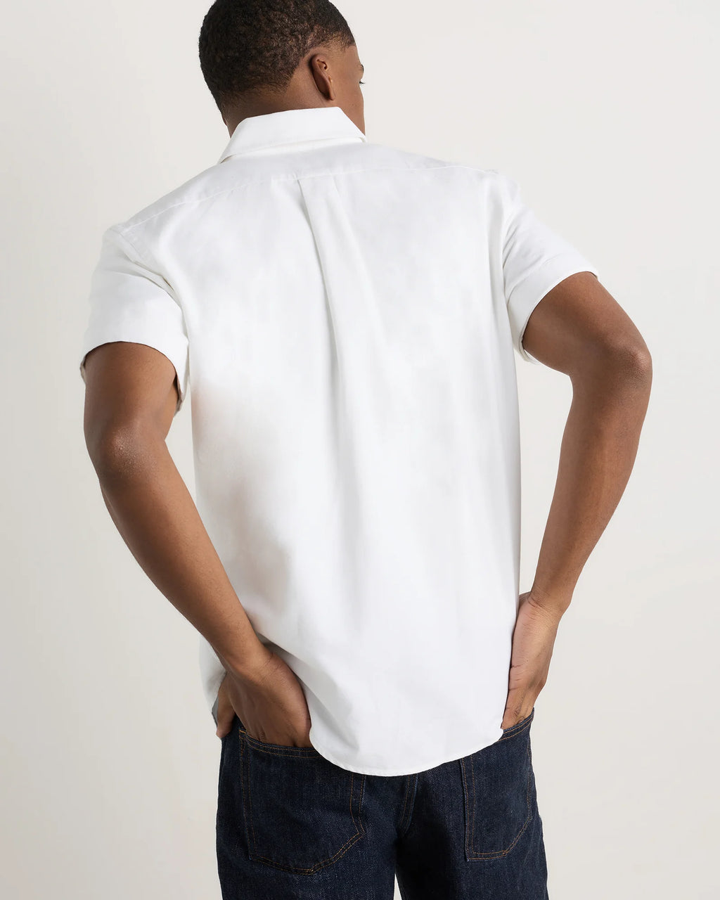 100% Organic Cotton Short Sleeve Oxford Shirt - S / Dark Coal