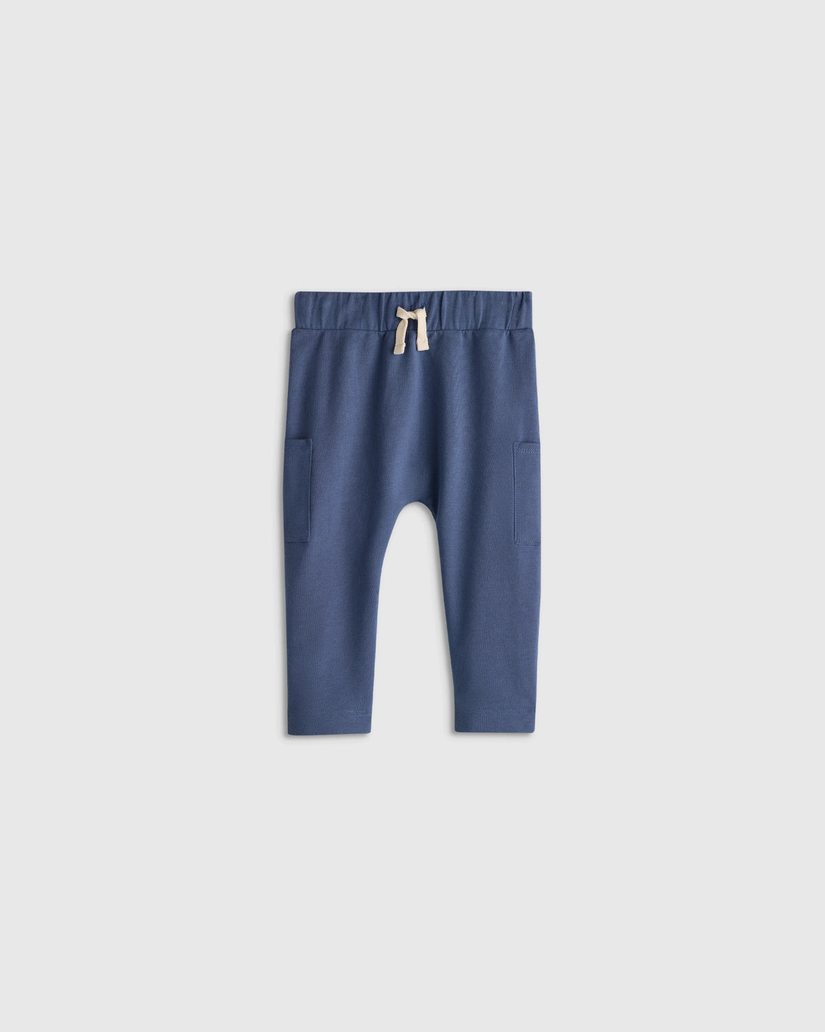 Organic Cotton French Terry Pocket Pants - 3-6M / Vintage Blue Main image