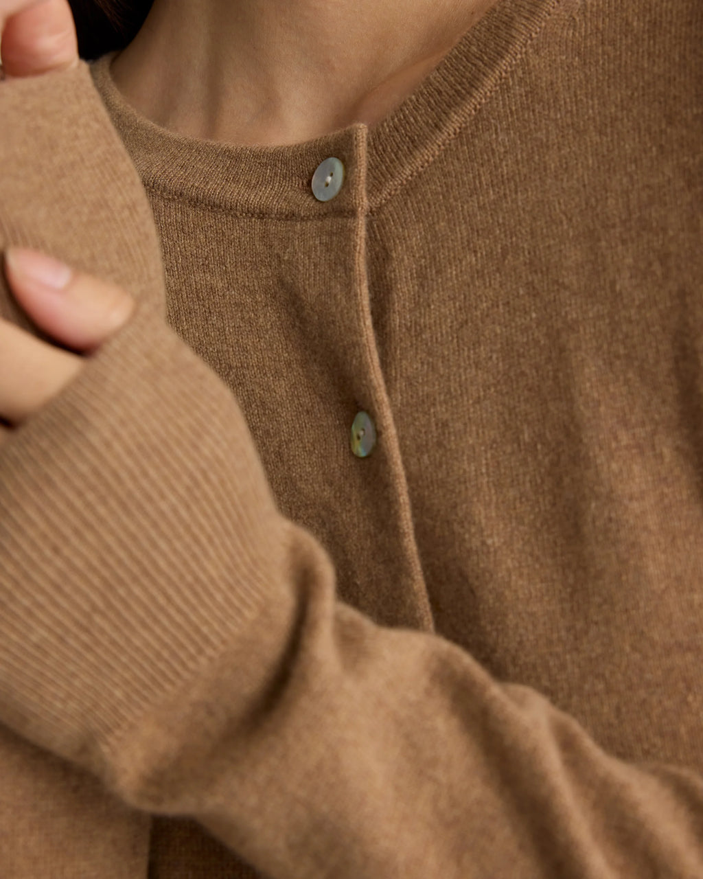 Mongolian Cashmere Cardigan Sweater - XS / Black