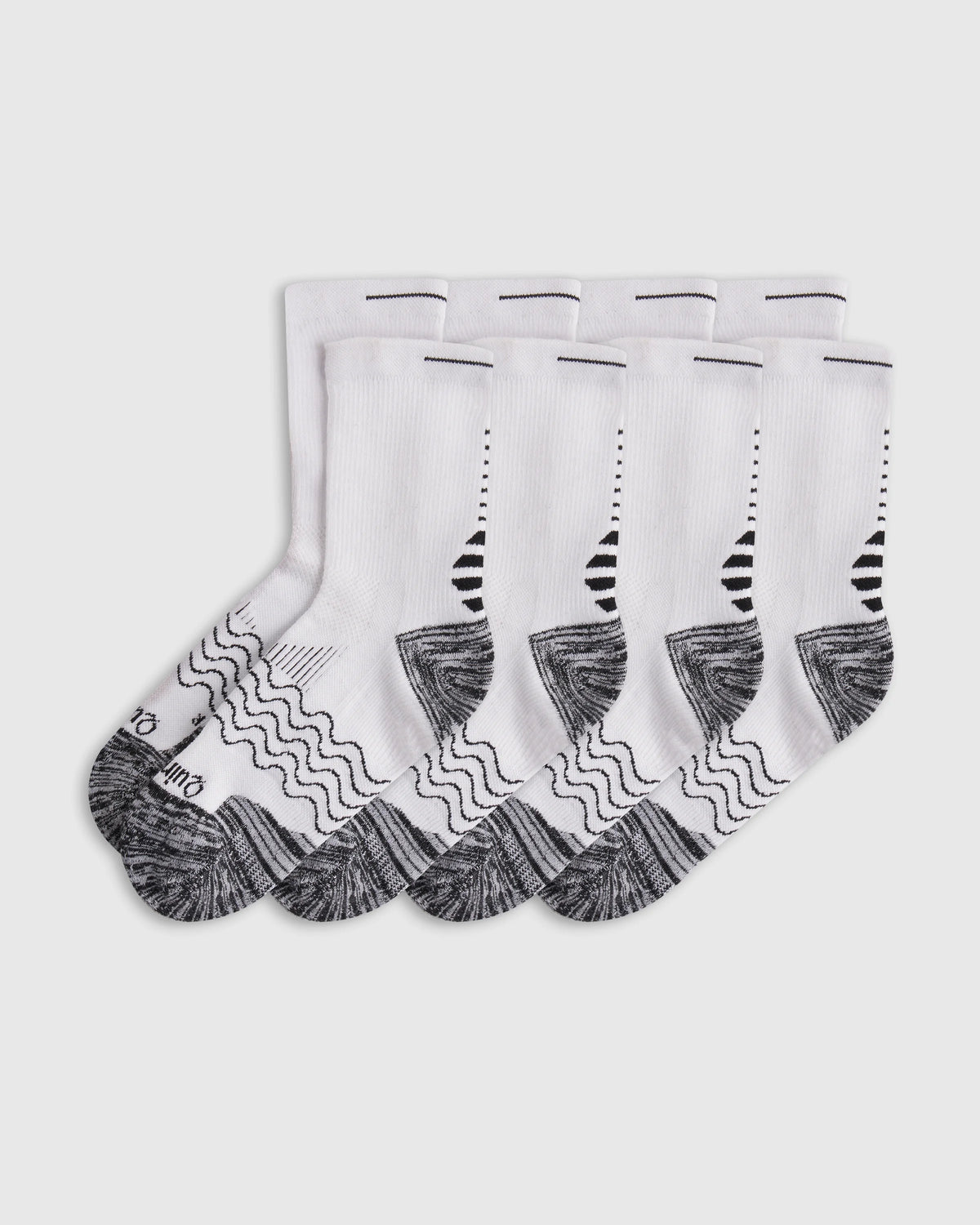 Performance Running Crew Socks (4-Pack) - S / White