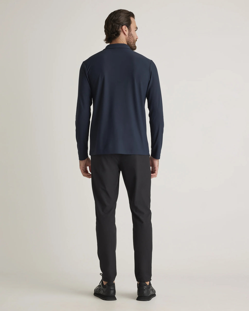 ProPique Performance Long Sleeve Polo - S / Navy