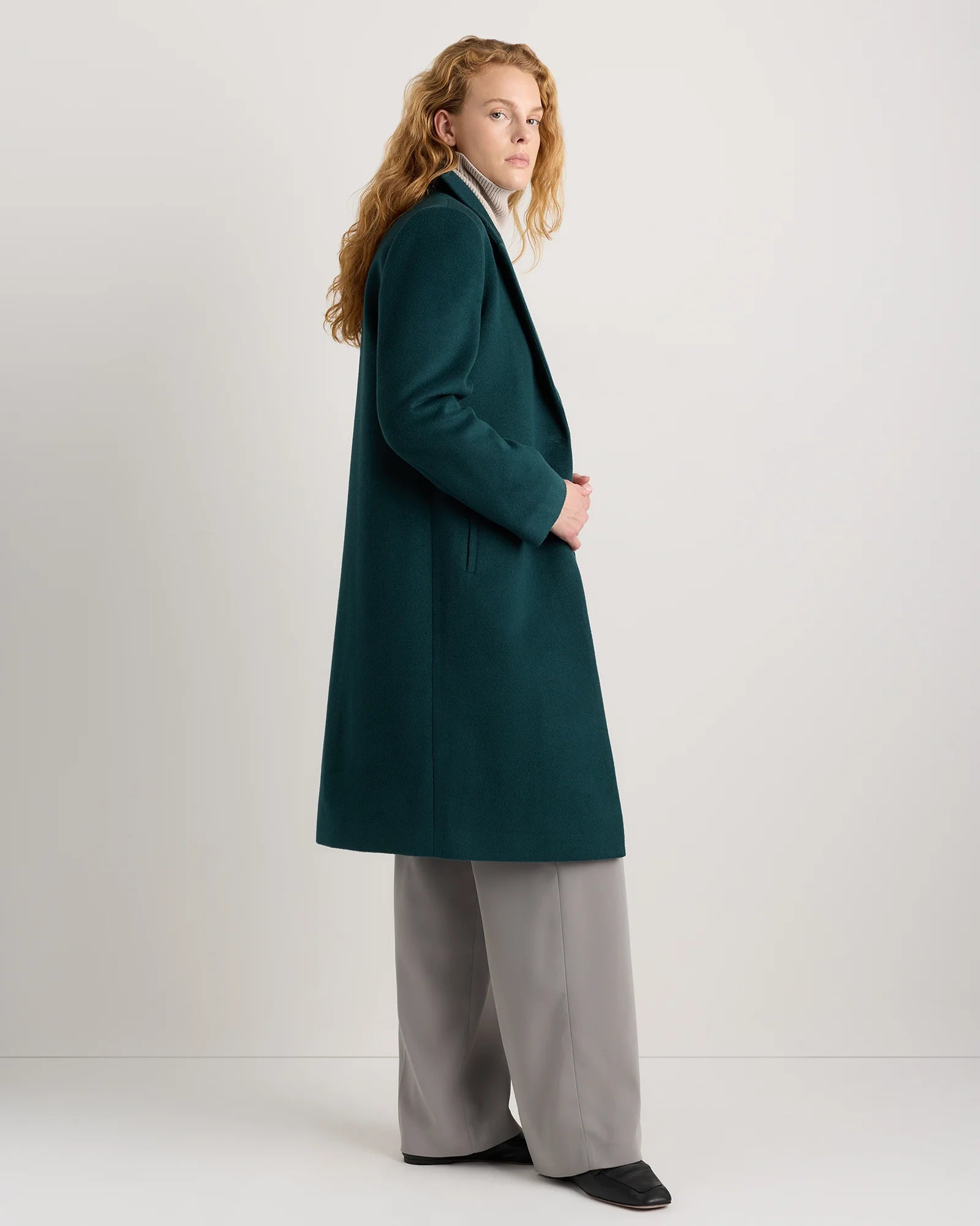 Wool Cashmere Blazer Coat - XS / Mocha Brown Secondary image