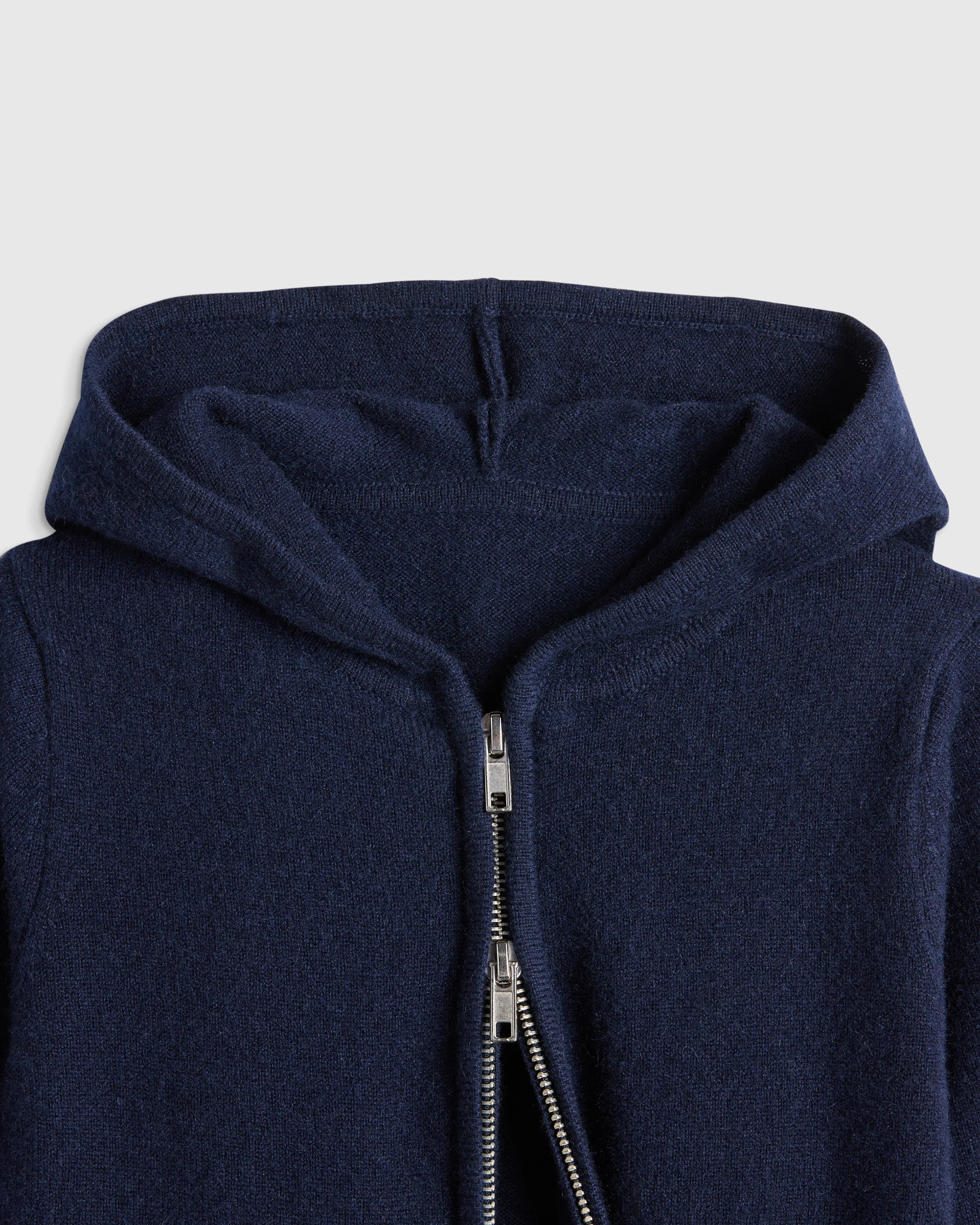 Washable Cashmere Full Zip Hoodie - 2T / True Navy Secondary image