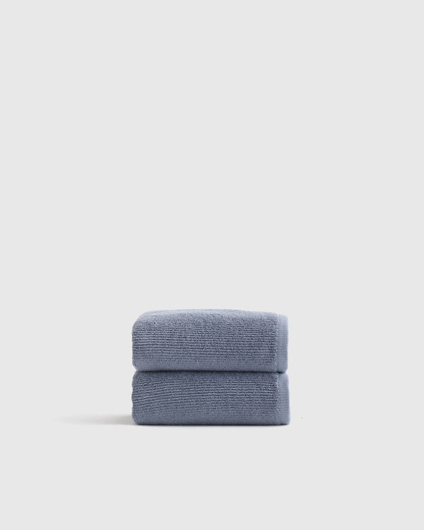 Turkish Ribbed Quick Dry Hand Towel (Set of 2) - One Size / Mineral