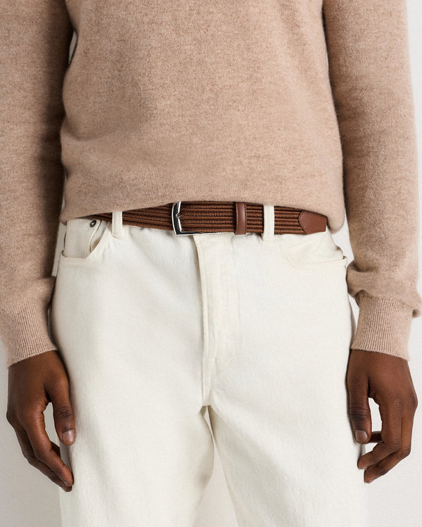 James Woven Stretch Belt - 30 / Black