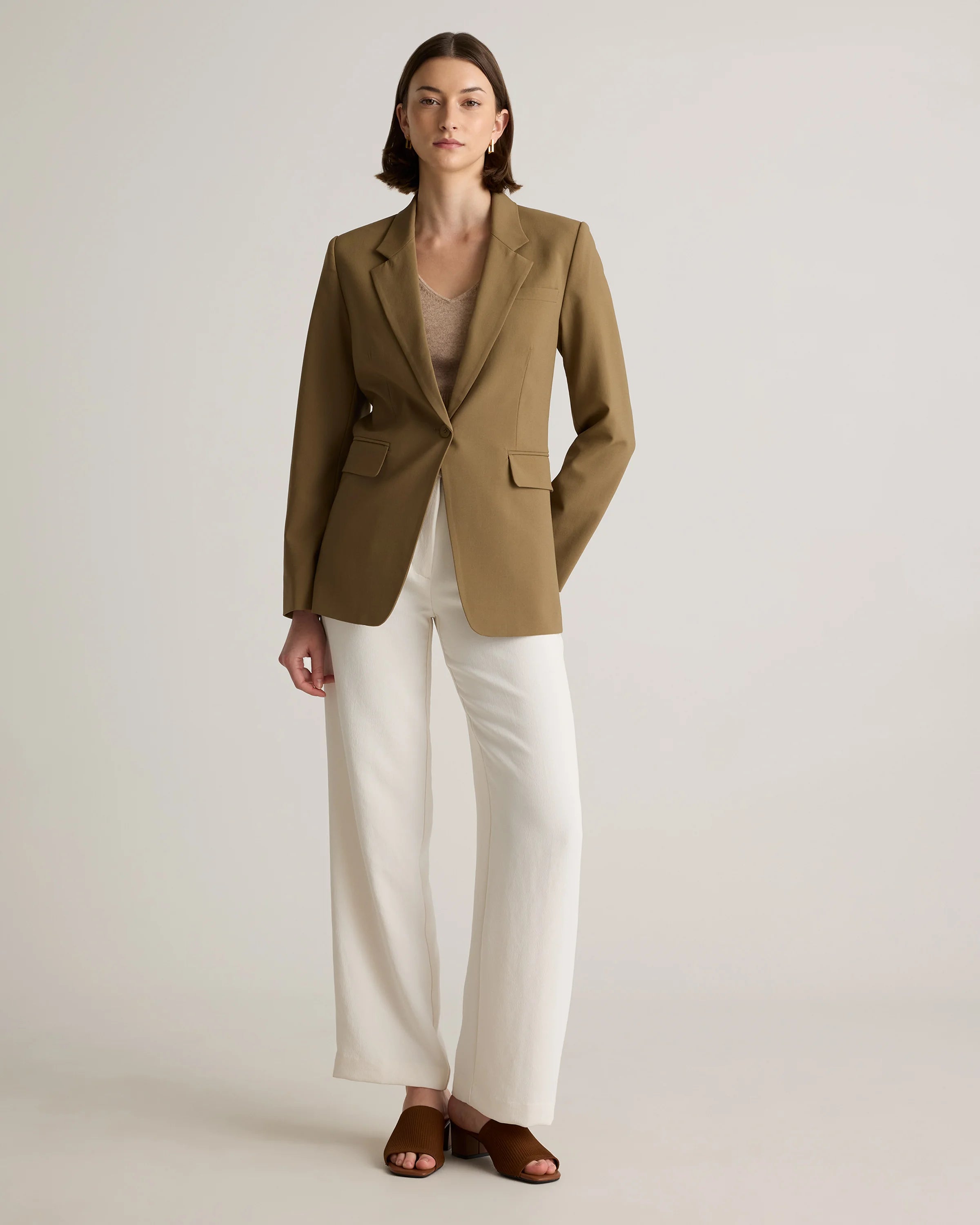 Italian Wool Long Blazer - XS / Sahara Camel Secondary image