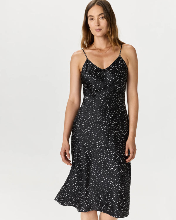 100% Washable Silk Slip Dress - XS / Black
