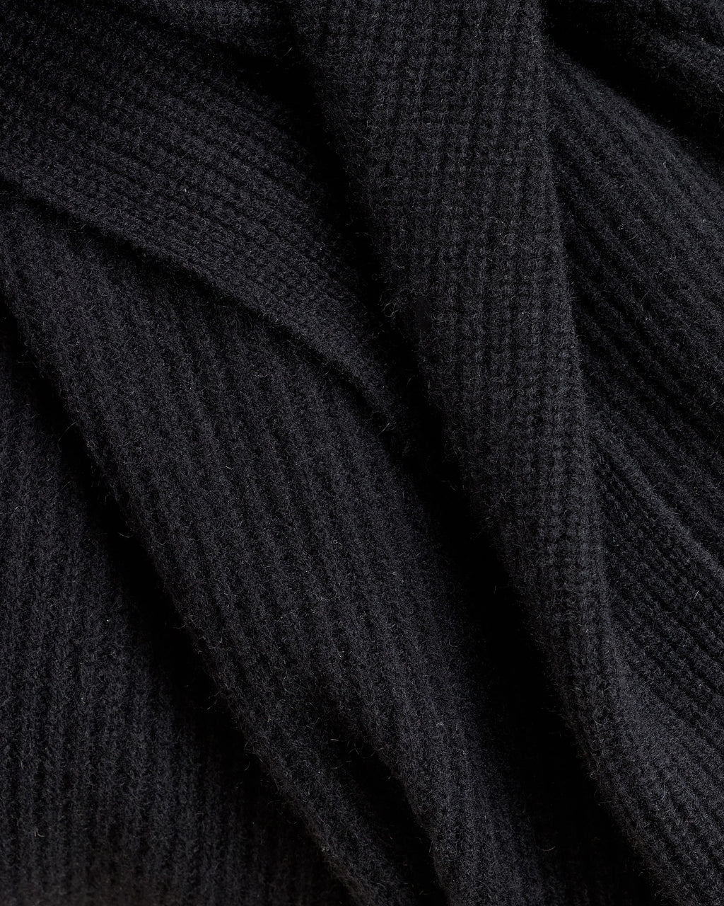 Ribbed Knit Cashmere Throw - 50x70 / Oatmeal