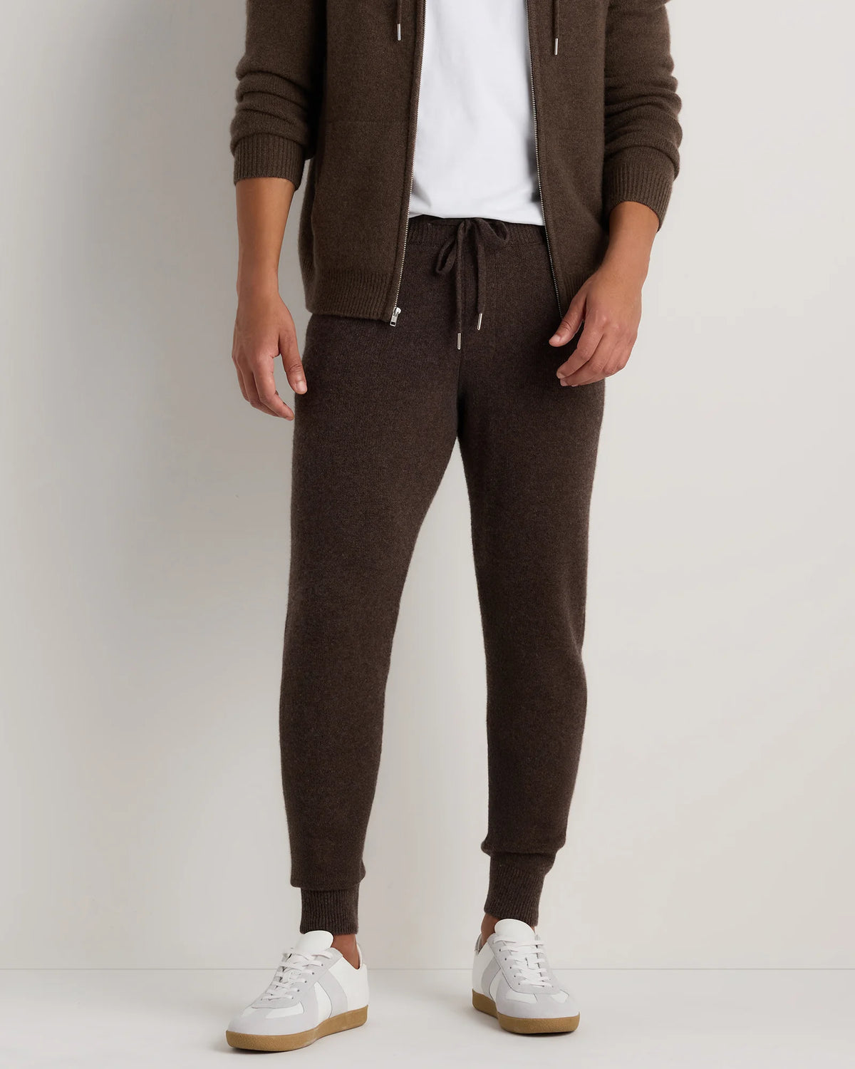 Mongolian Cashmere Jogger - S / Heather Truffle Brown Main image