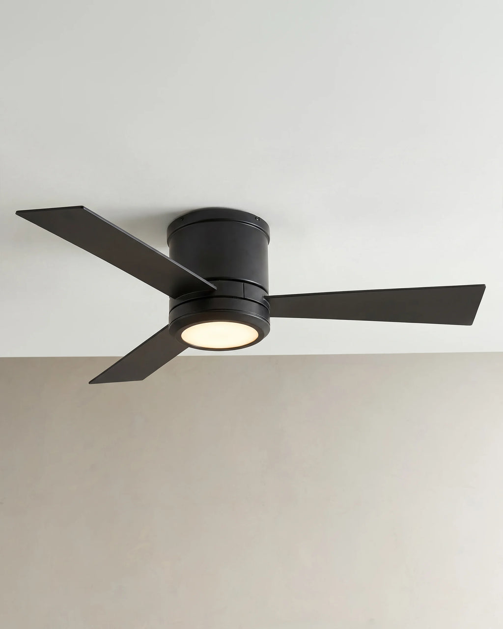 Simple Metal Hugger LED Ceiling Fan - 42" / White