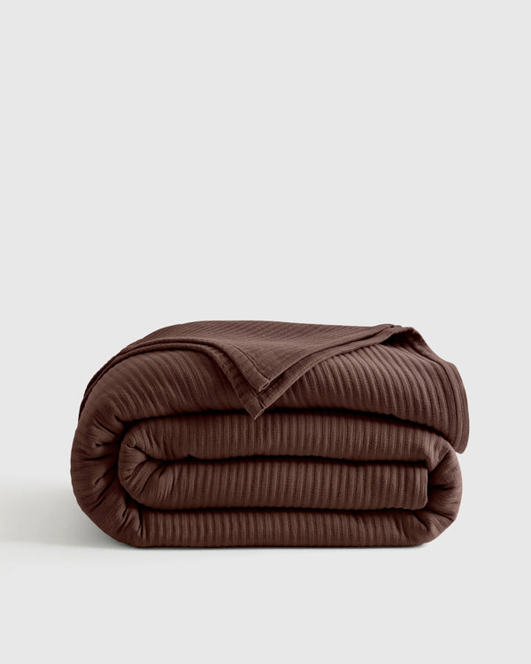 Organic Cotton Matelasse Coverlet - Twin / Dried Sage