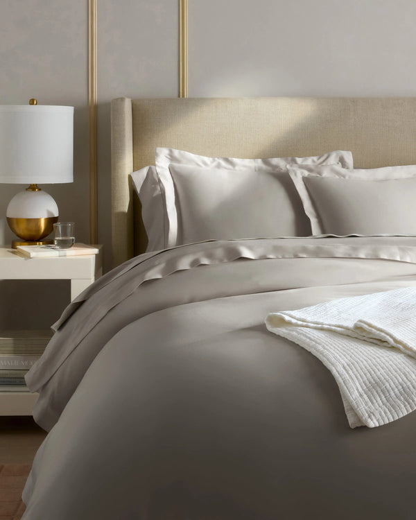 Signature Giza Cotton Sateen Duvet Cover Set - Twin / Sand