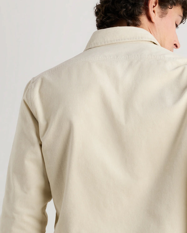 Organic Stretch Corduroy Utility Shirt - S / Dark Khaki