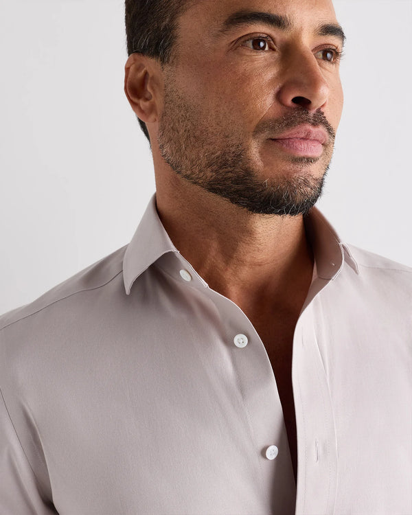 Organic Cotton Oxford Non-Iron Dress Shirt - S / Bold Black