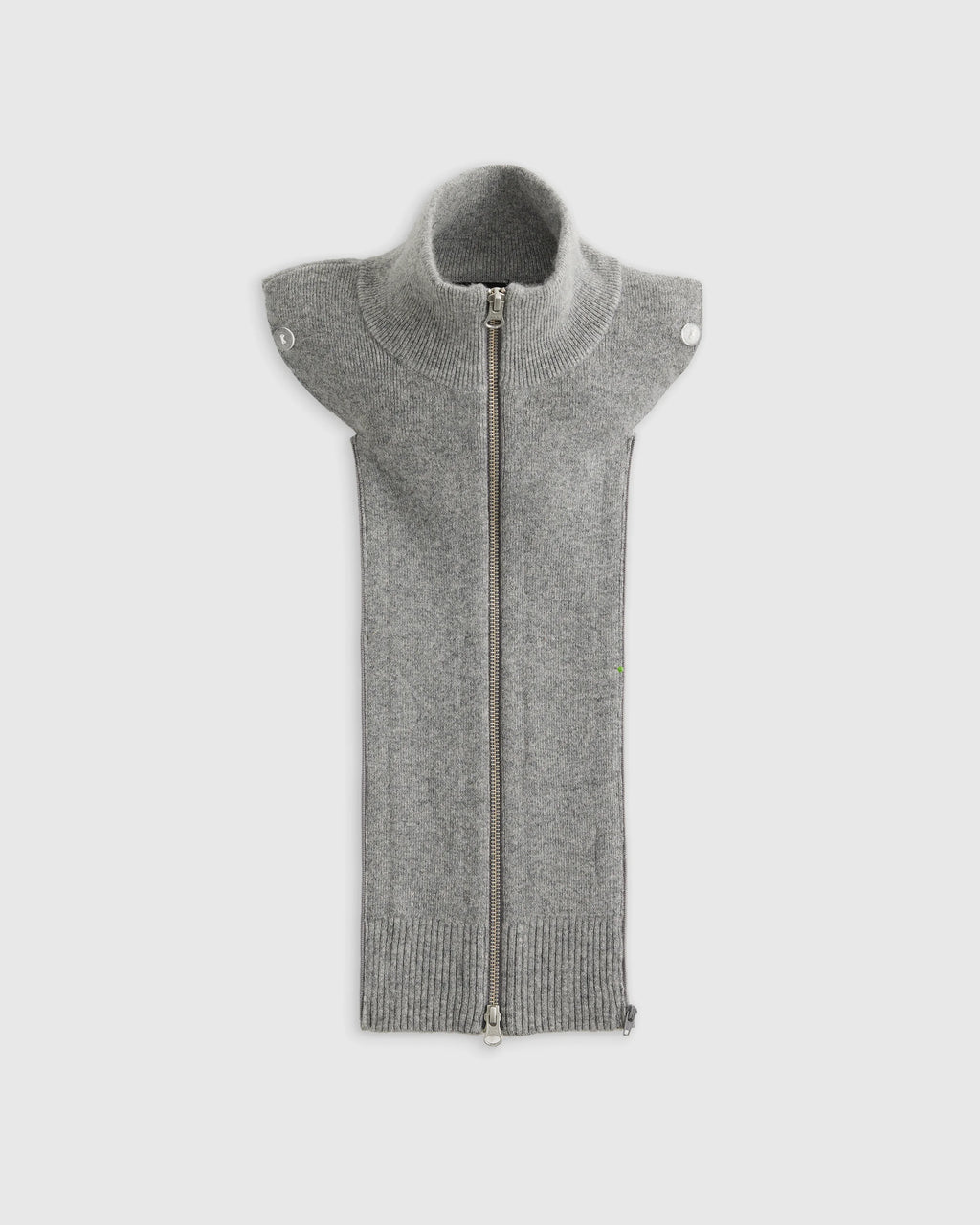 100% Mongolian Cashmere Ribbed Collar Blazer Insert - XS/S/M / Black