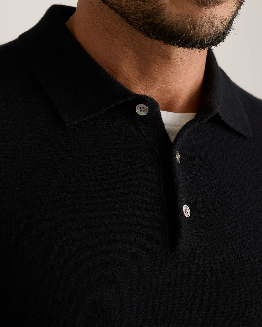 Mongolian Cashmere Polo Sweater - S / True Navy