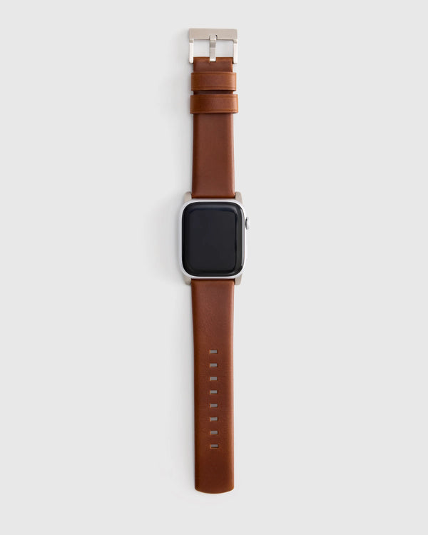 Horween Leather Smartwatch Band - 38mm - 42mm / Black