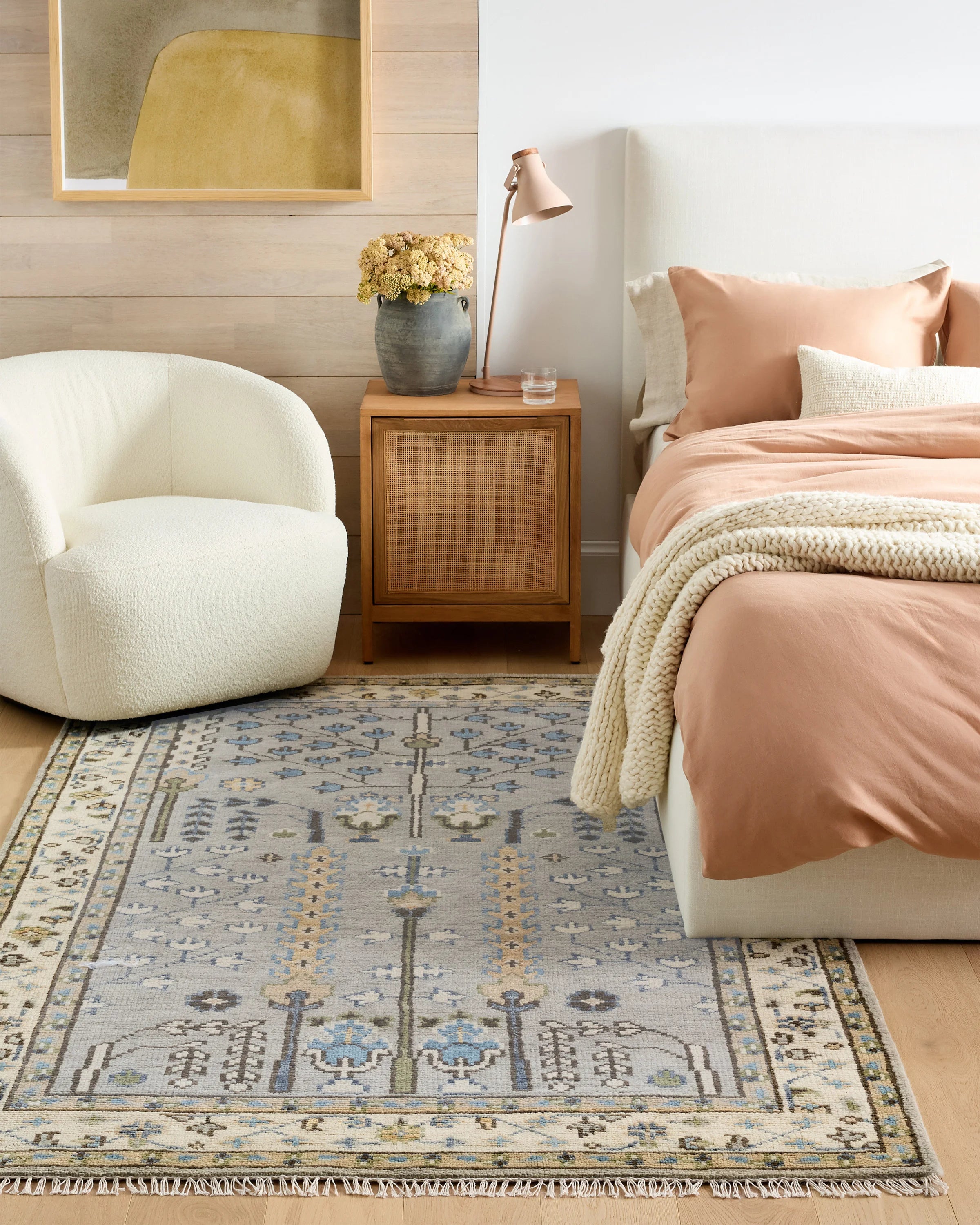 Reed Hand-Knotted Wool Rug - 5' x 8' / Light Grey Secondary image
