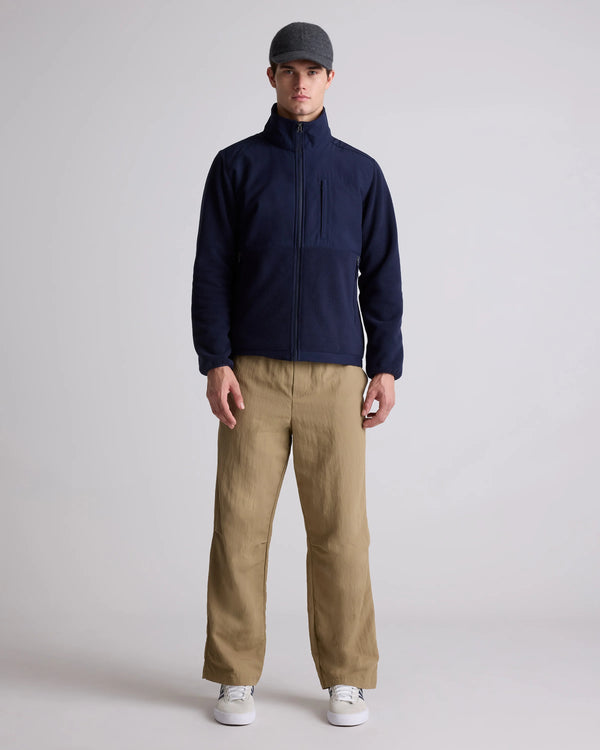 Polar Fleece Full-Zip Jacket - S / Gravel/Bold Black