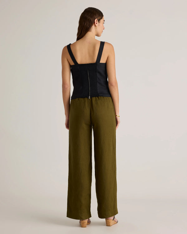 100% European Linen Fitted Tank - XS / Moonstone Blue